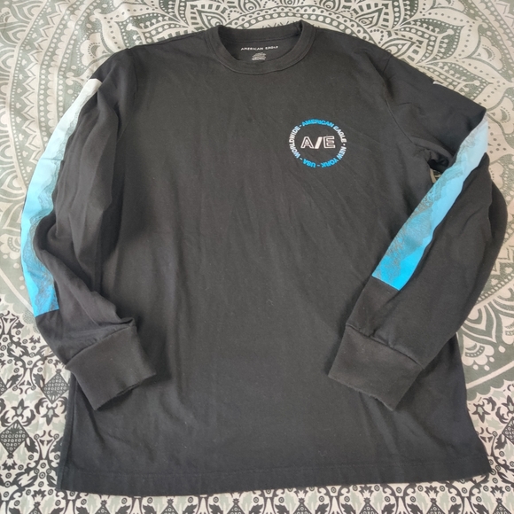 American Eagle Outfitters Other - American Eagle Faded Black Mountain Scenery Long Sleeve Size Medium